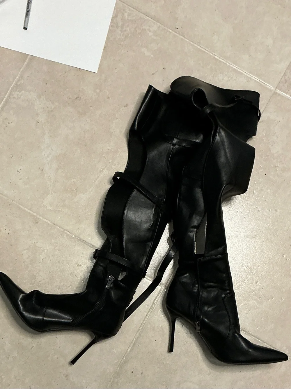 Black Stiletto Knee-High Boots - Classic Women’s Dress Boots